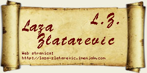 Laza Zlatarević vizit kartica